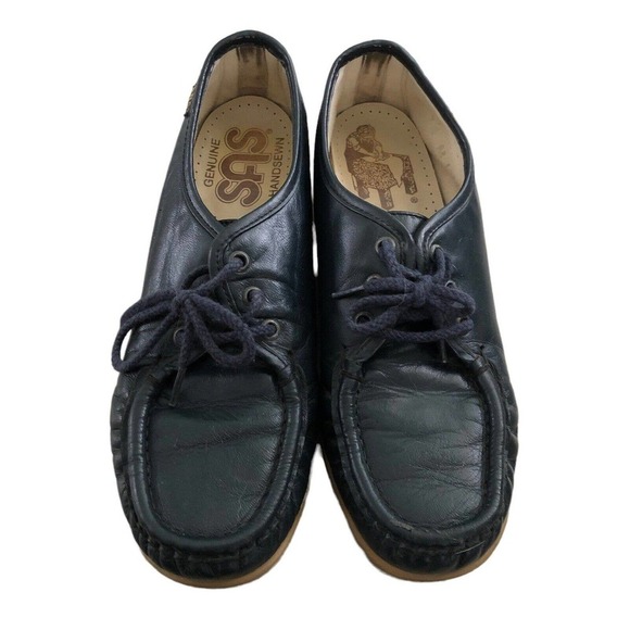 SAS Siesta Womens Genuine Handsewn Blue Lace Up Shoes Size 7N Narrow - Picture 9 of 10